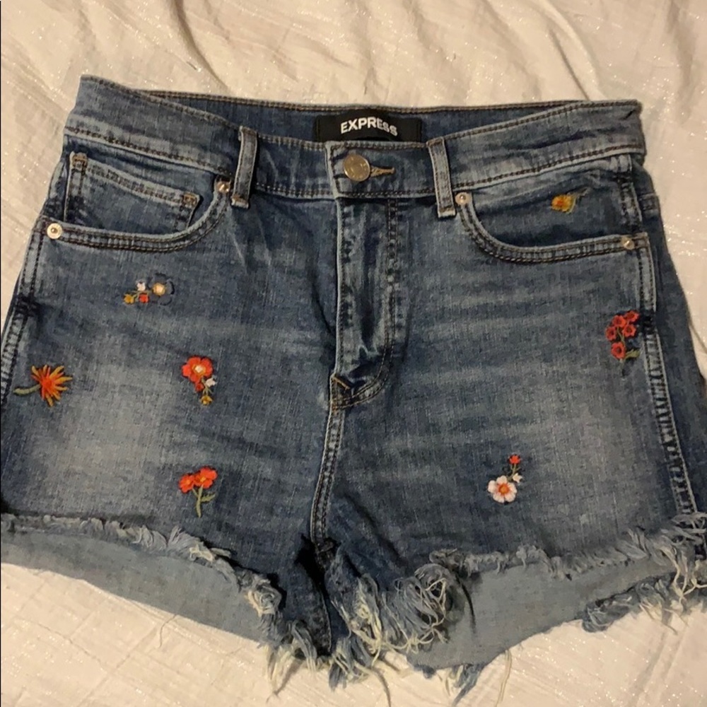 Express Jean shorts- ultra high rise